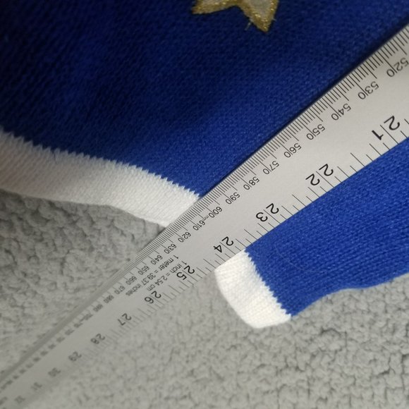 TIARA INTERNATIONAL Women's Royal Blue Christmas Snowman Cardigan Sweater XL - Picture 8 of 8